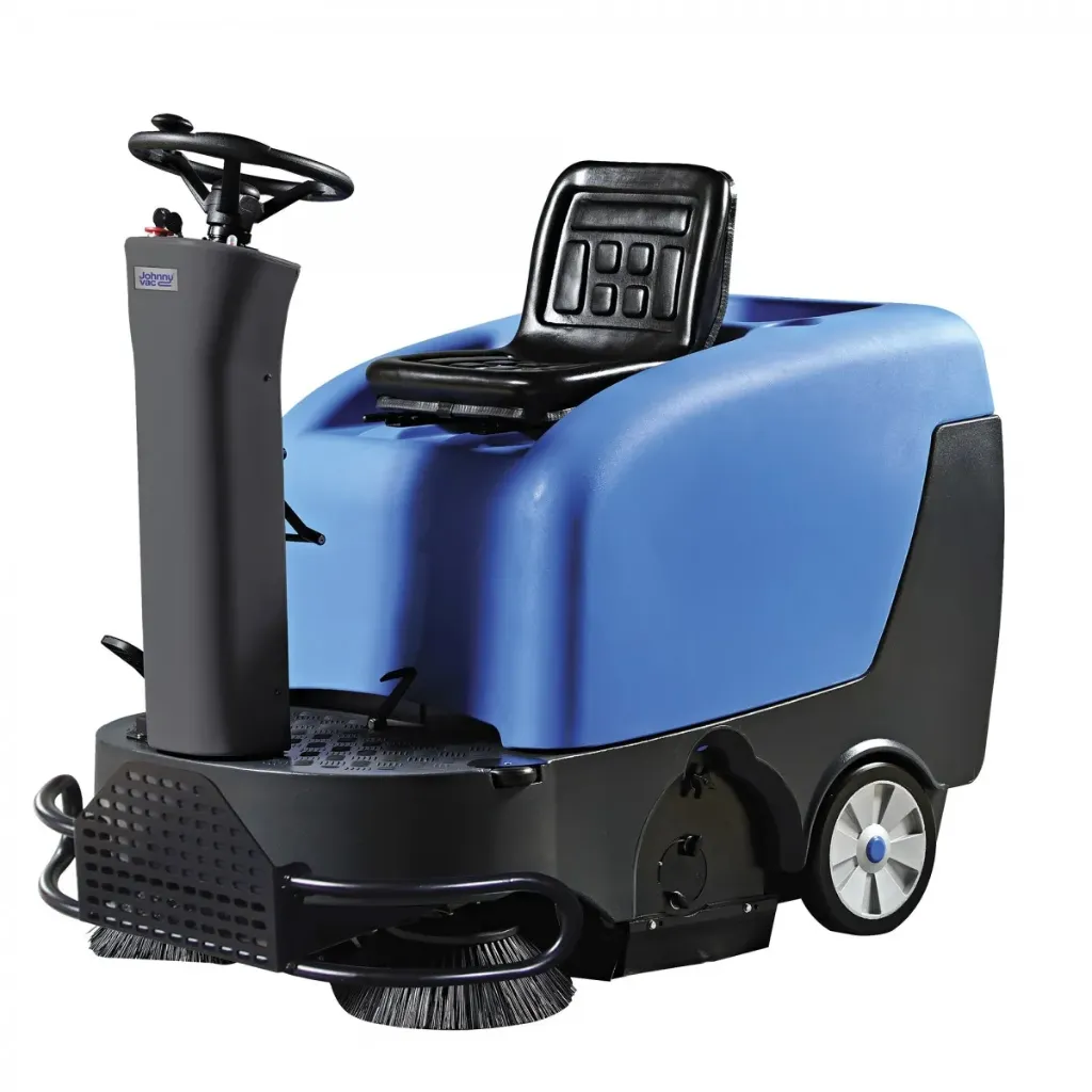 Johnny Vac Industrial Ride On Sweeper Machine - JVC40SWEEPN- 39.5" (1 003 mm) Cleaning Path - Battery & Charger Included