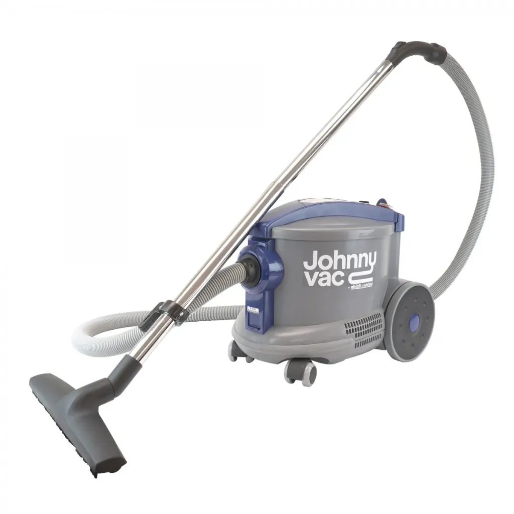 [AS6] Johnny Vac Commercial Canister Vacuum - Heavy Duty - On-Board Tools - Paper Bag - Grey & Blue - Ghibli AS6 D12