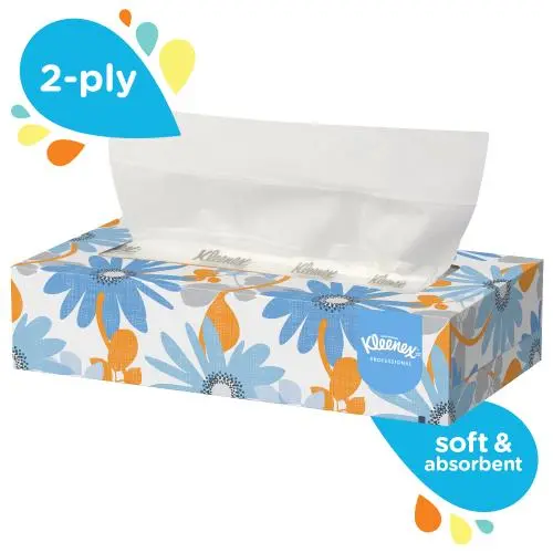 Kleenex® Professional Facial Tissue (21400), 2-Ply, White, 100 Tissues/Box, 36 Boxes/Case