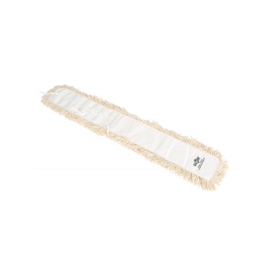 Globe™ Dust Mop Cotton Tie On, 48" X 5", White