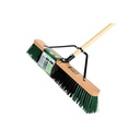 The Beast™ Assembled Wood Block Contractor Push Brooms, 24"L Head/ Rough Bristles, Black 1/Ea