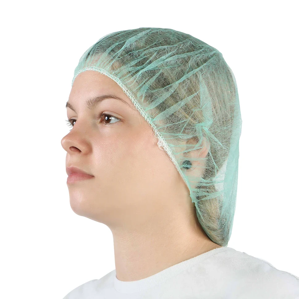 [7732G] Hair Net Green Poly 24Inch 100/Pack