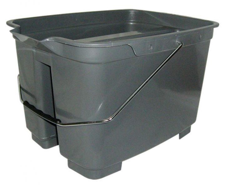 Grey Plastic Divided Pail 16 Q.T. 