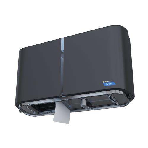 Cascades PRO Tandem Jumbo Roll Bath Tissue Dispenser, Double Roll, Dark Grey, 1/pack