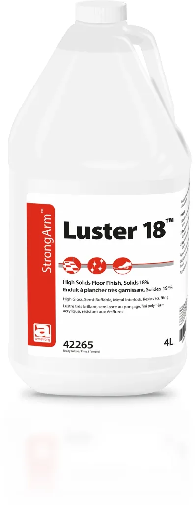 StrongArm Luster 18 Premium Floor Finish 4L