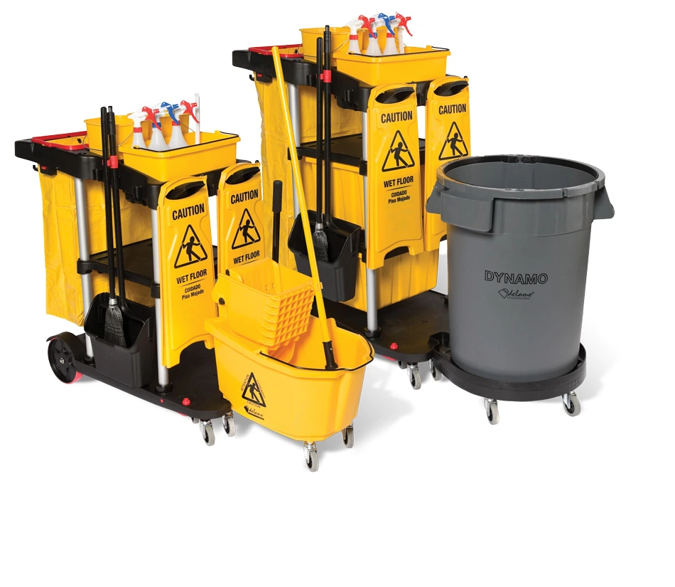 Janitor Cart 2 Tier Black