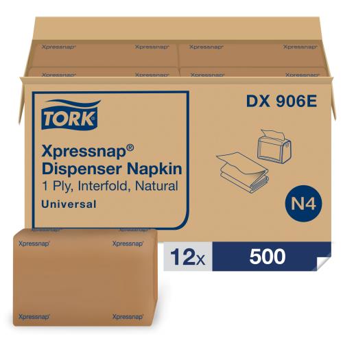 TORK UNIVERSAL XPRESNAP DISPR NAP 13X8.5 1/4 FOLD NAT 12/500