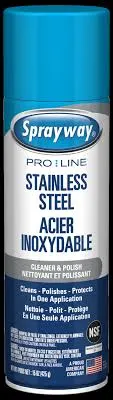 Sprayway Pro Line Stainless Steel Cleaner & Polish, 15 Oz, NSF Certified,  1-Pack