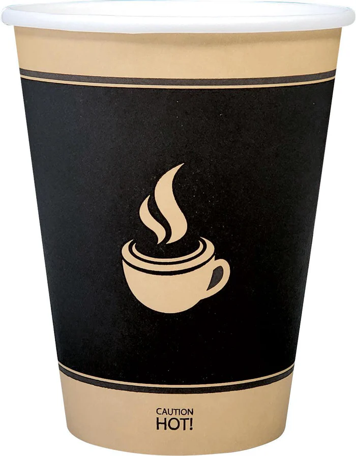 [H12E] 12oz Hot Cups - Ebony Print - 1000/Case