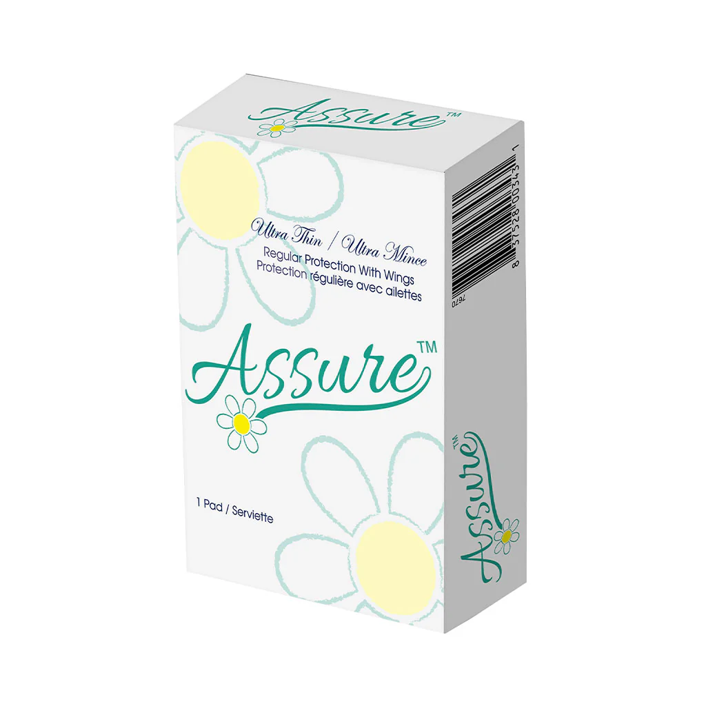 [7670] Assure™ Pads Regular Maxi No.4 with Wings for Vending Dispenser 250/Box