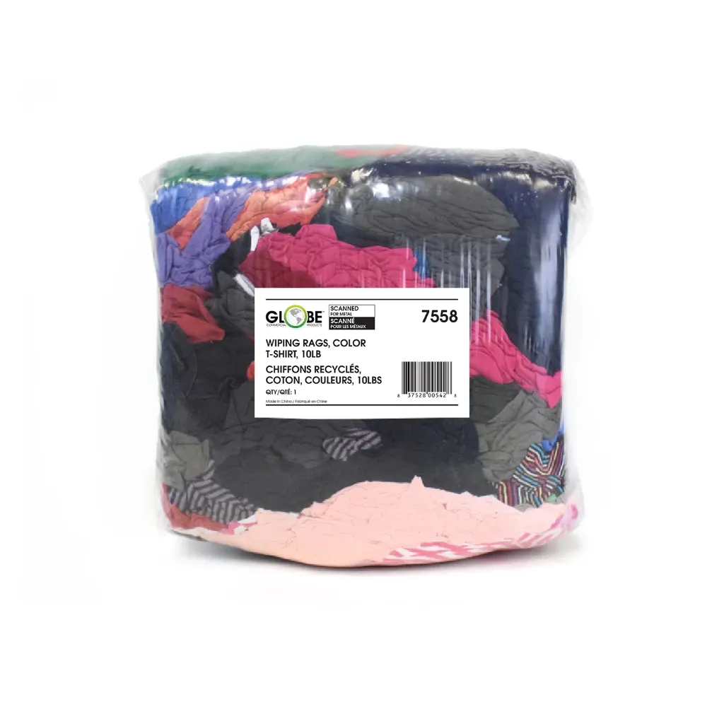 Coloured T-Shirt Rags - 10Lb / Assorted