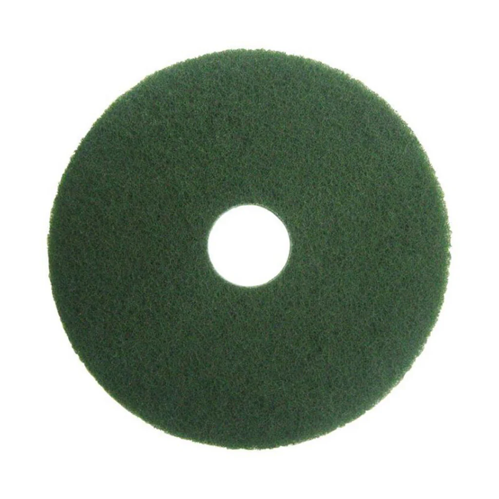Green Scrubbing Floor Pads - 14" Dia. Pad / Green