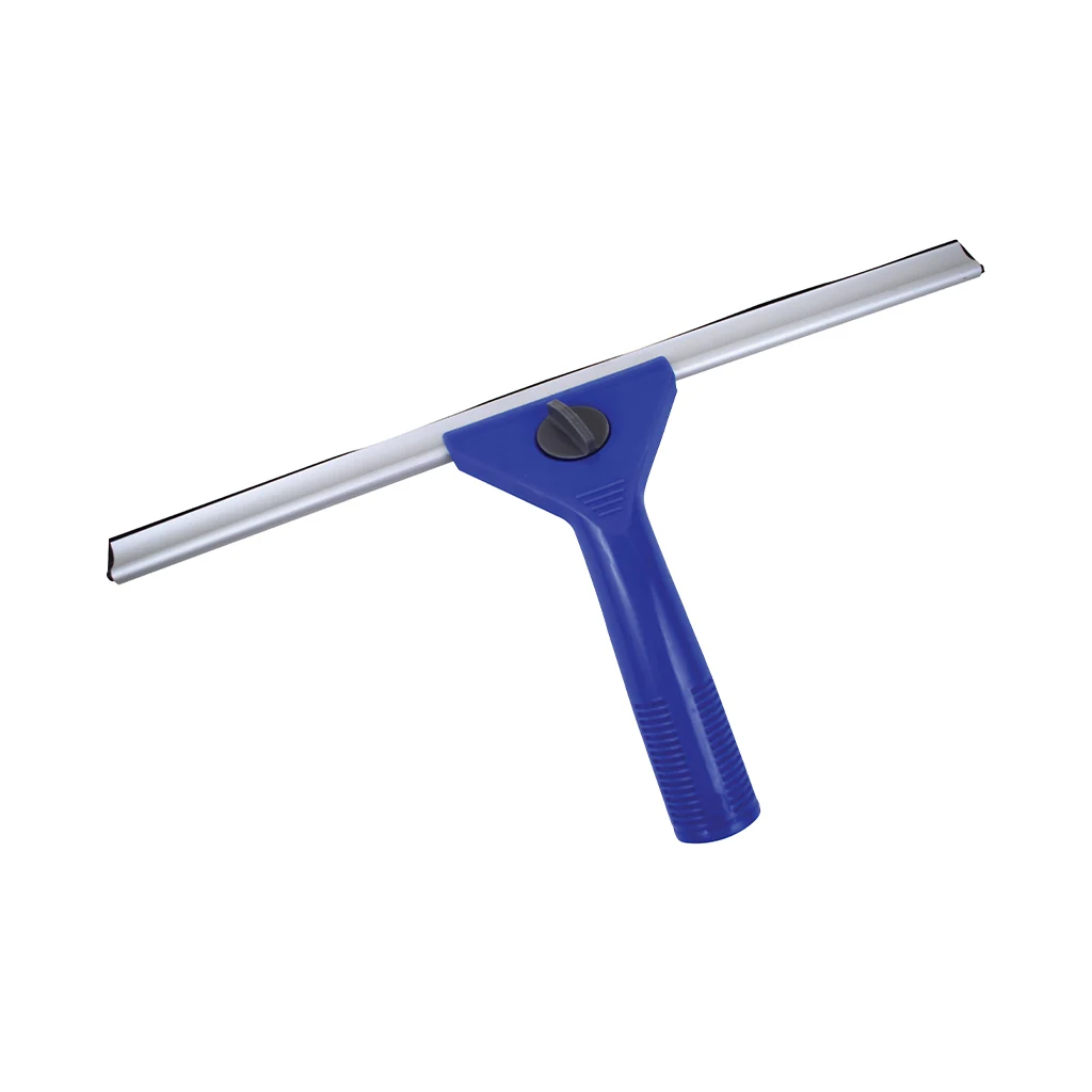 Plastic Window Squeegee Complete - 14"L / Blue/ Silver