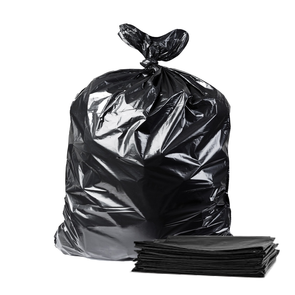 MD 42" x 48" Ex-Strong Black Garbage Bags, 100/Case