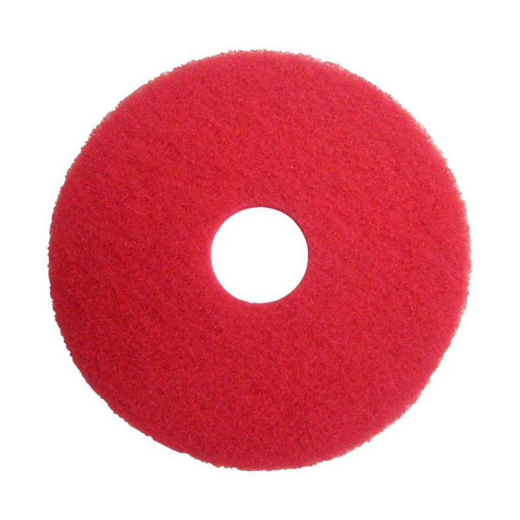 Red Buffing Floor Pads - 17" Dia. Pad / Red