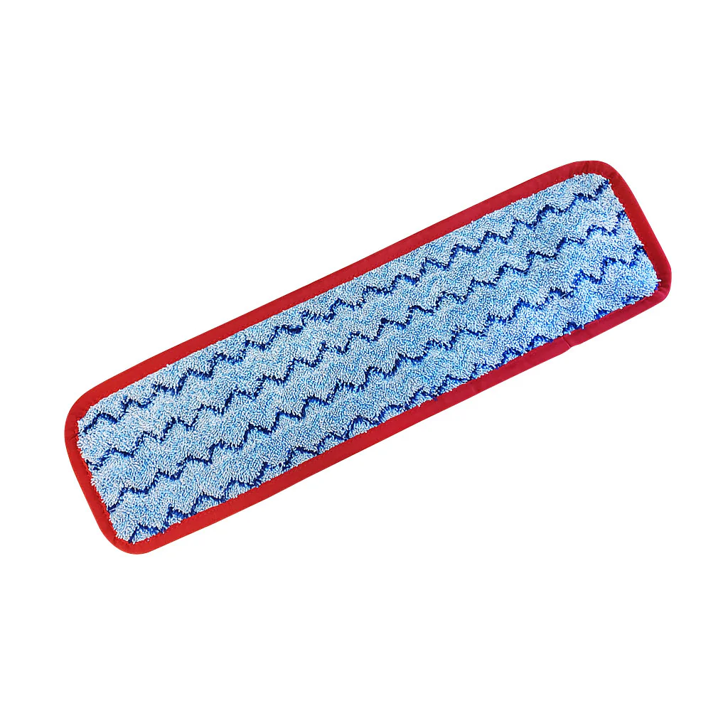 Red Microfiber Wet Flat Mop Pad 18"L