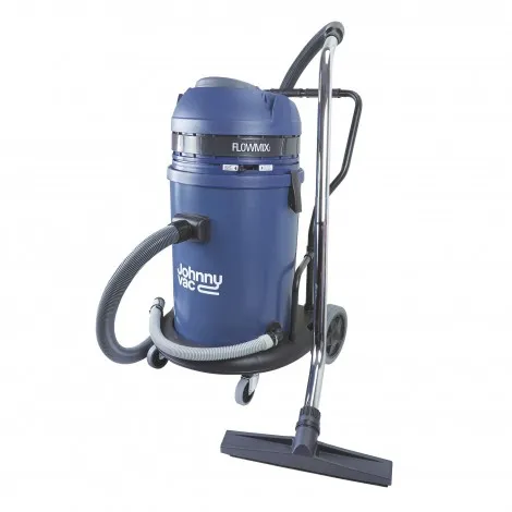 Johnny Vac Heavy Duty Wet & Dry Commercial Vacuum - Capacity of 15.8 gal (60 L) - FLOWMIX Technology - 2 Motors - Electrical Outlet - 10' (3 m) Hose - Plastic and Aluminum Wands - Brushes and Accessories Included - IPS ASDO11649