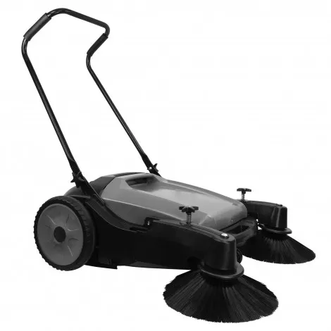 [JV320] Johnny Vac Manual Floor Sweeper - 32" (81.3 cm) Cleaning Path - 2 Side Brushes - Tank of 10.5 gal (40 L) - JV320