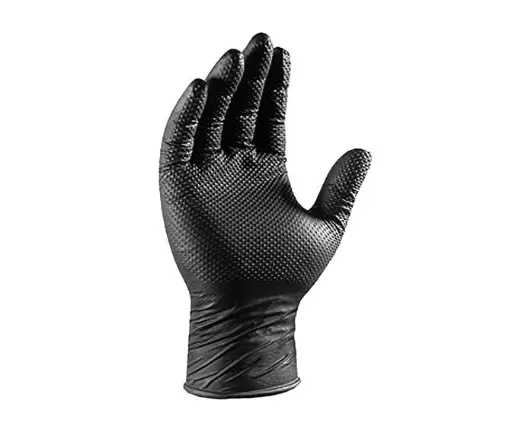 Precision Grip™ 8mil Nitrile Powder Free Gloves, Large, Black,100/Box