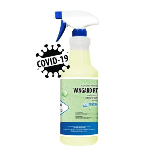 Dustbane Vangard Ready-to-Use Disinfectant Cleaner,1L, 12/Case, Made in Canada